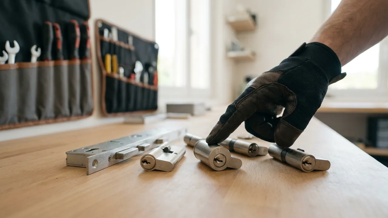 Serrure multipoints certifiée A2P installée sur une porte d'entrée à Noisy-le-Grand